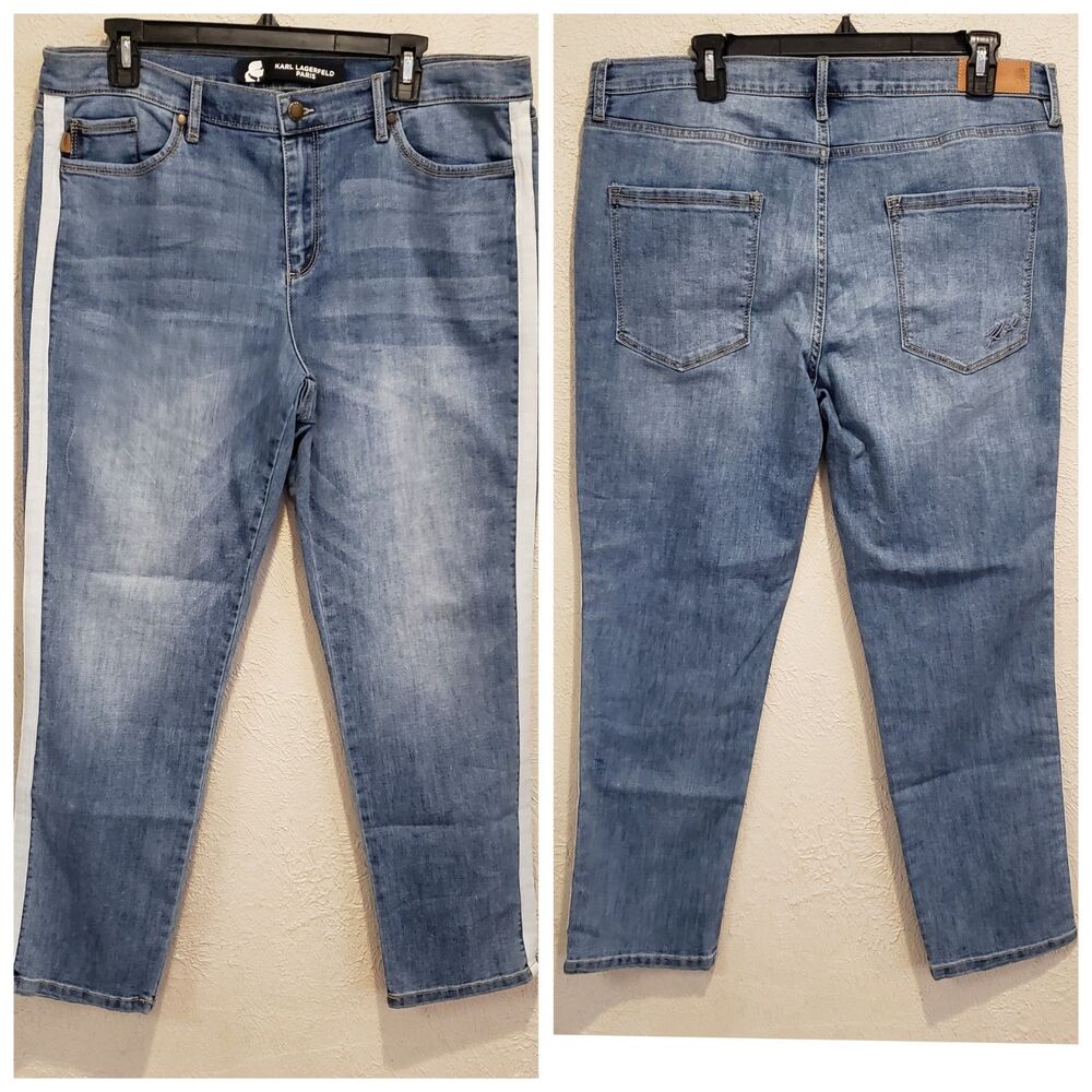 Karl Lagerfeld Paris Men's Slim Fit Jeans Size 16 Blue Denim